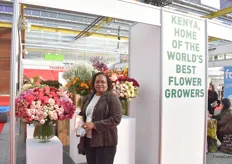 Ann Gikonyo of the Kenyan Agriculture Fisheries and Food Authority (AFA) said that many visitors were interested in taking photos of their floral arrangements.